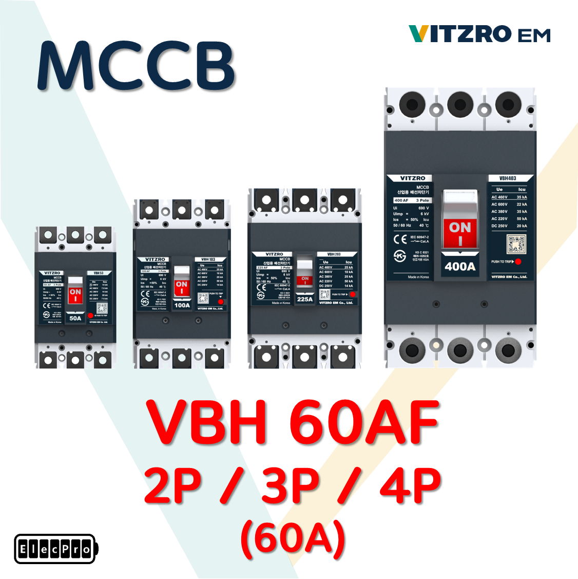 [비츠로이엠] 배선용차단기 고차단형 60프레임 VBH62, VBH63, VBH64